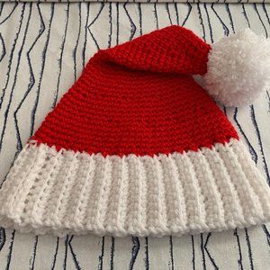 Hand Crocheted Children's Christmas Santa Beanie